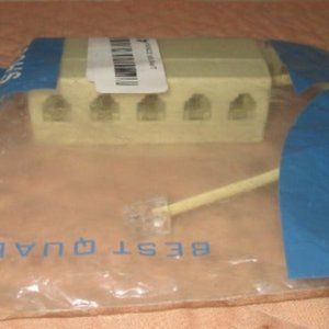 Outlet Ports Socket Telephone Phone Cable Line Splitter Adapter 5 Multi-lines.